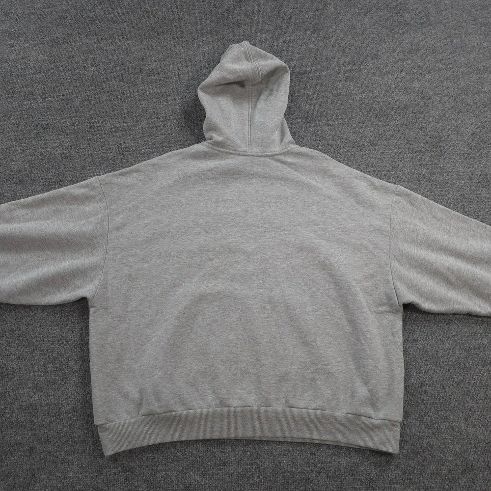 Alo Hoodie Womens XL Gray Accolade Fleece Logo Pullover Kangaroo Pocket Yoga